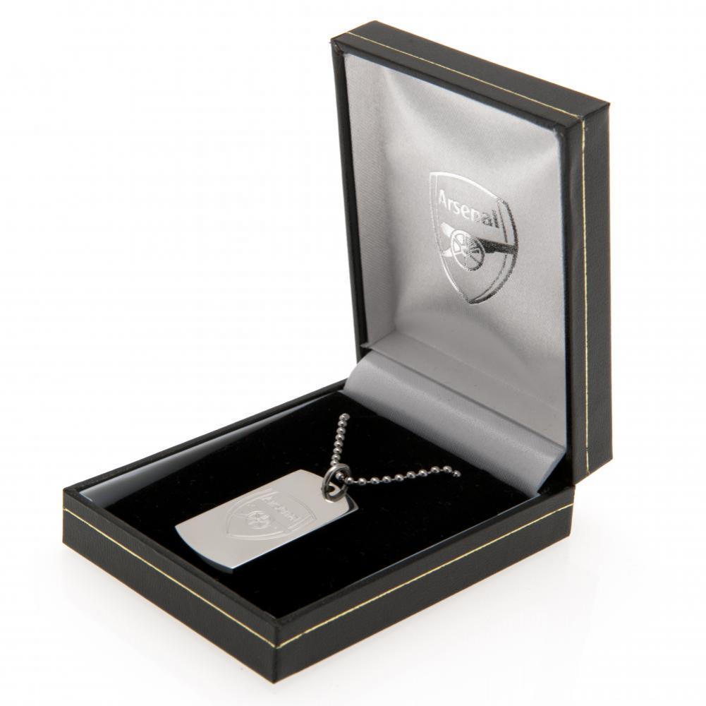 Arsenal FC Engraved Dog Tag & Chain