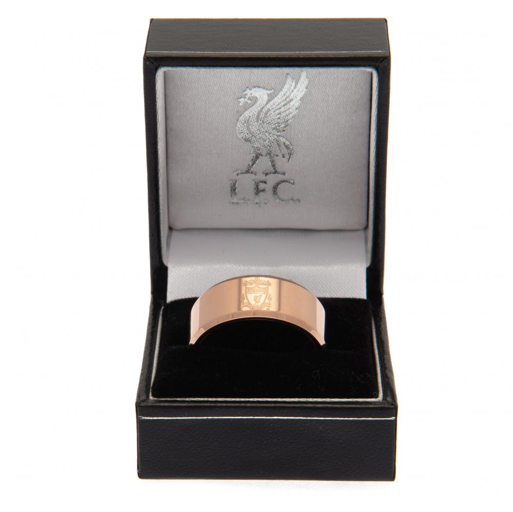 Liverpool FC Rose Gold Plated Ring Medium