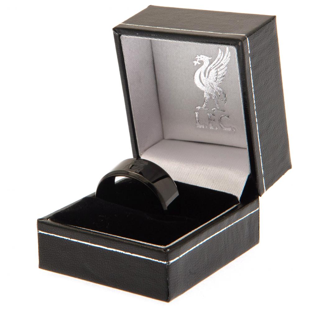 Liverpool FC Black IP Ring Medium