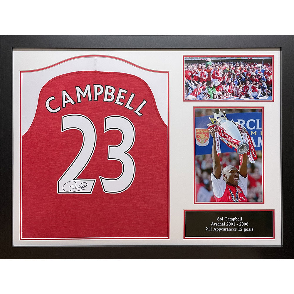 Arsenal FC Campbell Signed Shirt (Framed)