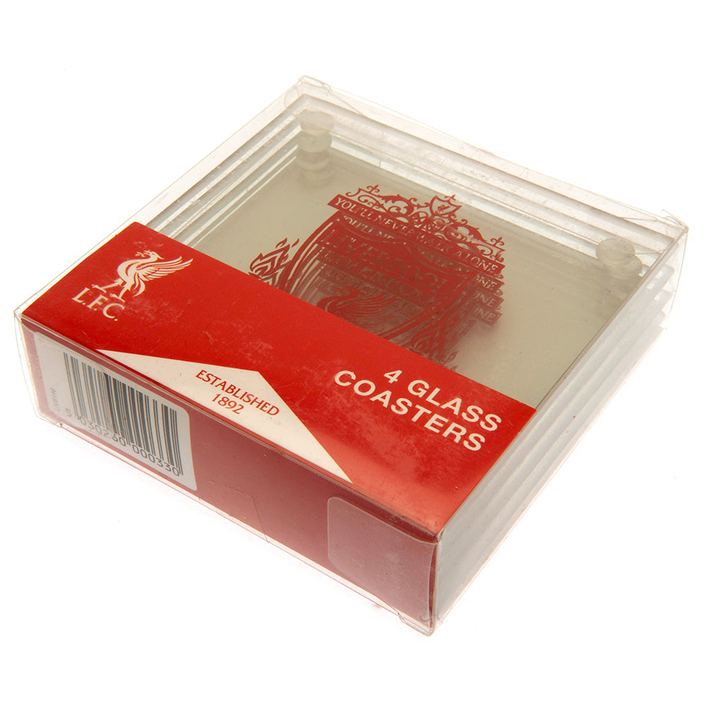 Liverpool FC 4pk Glass Coaster Set