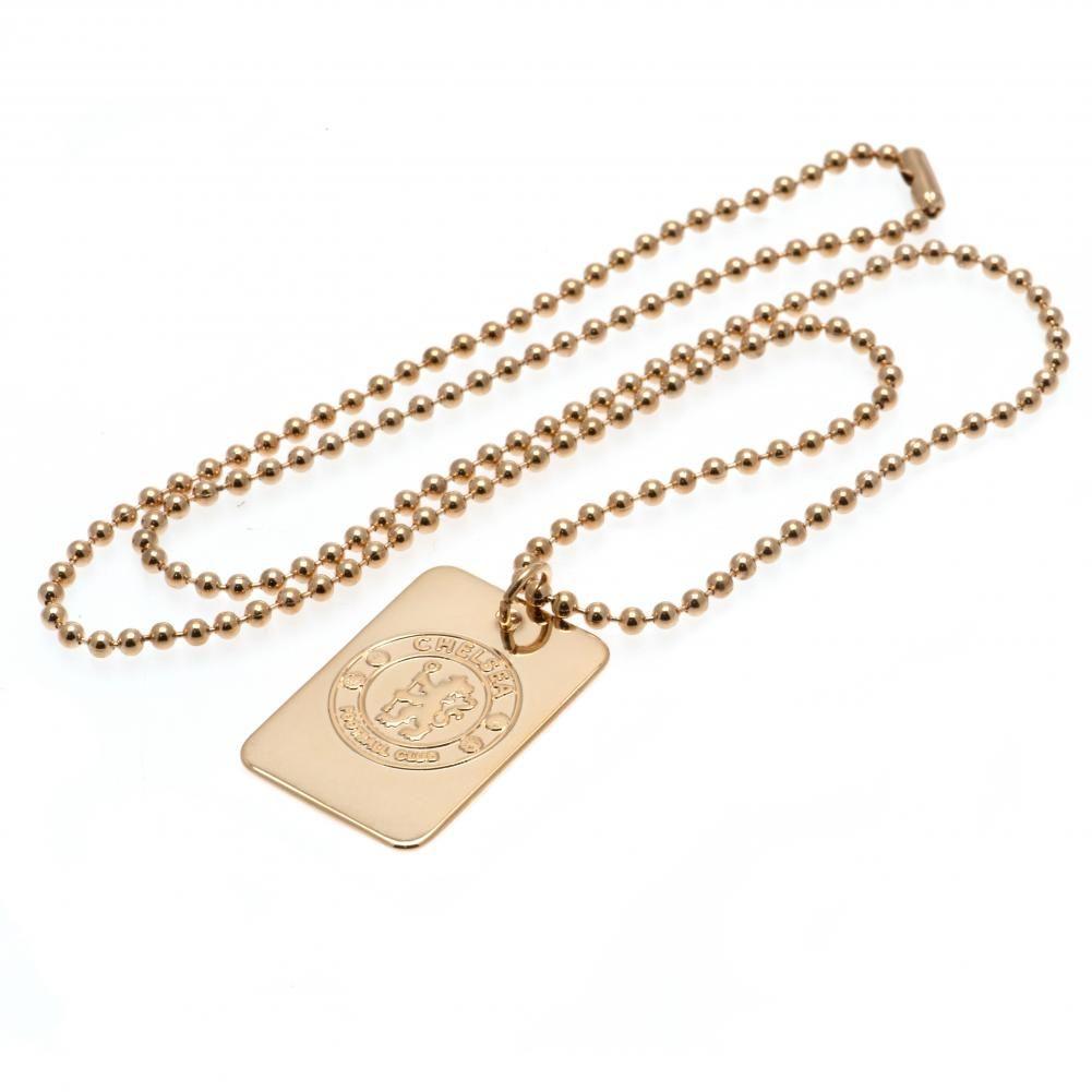 Chelsea FC Gold Plated Dog Tag & Chain