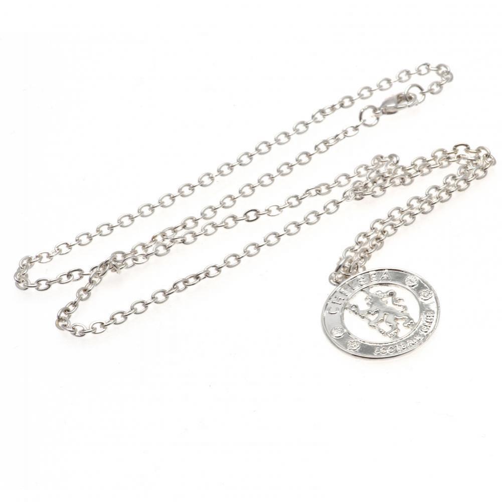 Chelsea FC Silver Plated Pendant & Chain CR
